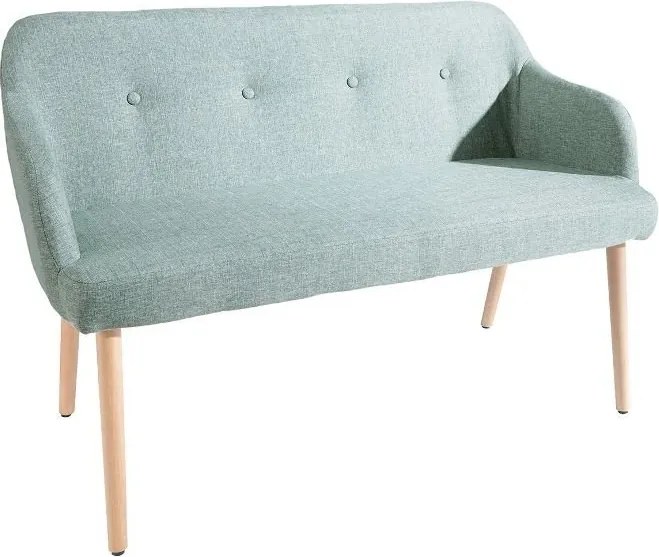 Bancheta tapitata cu brate si picioare din lemn Scandinavia, lime A-37928 VC