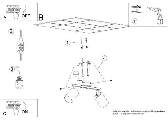 Spot LEMMI 2xGU10/40W/230V negru Sollux SL.1127