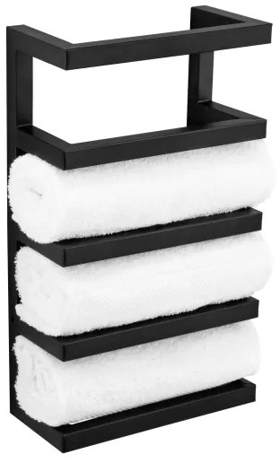 WENKO 25780100 - Suport pentru prosoape FONDIRO 24x42 cm negru