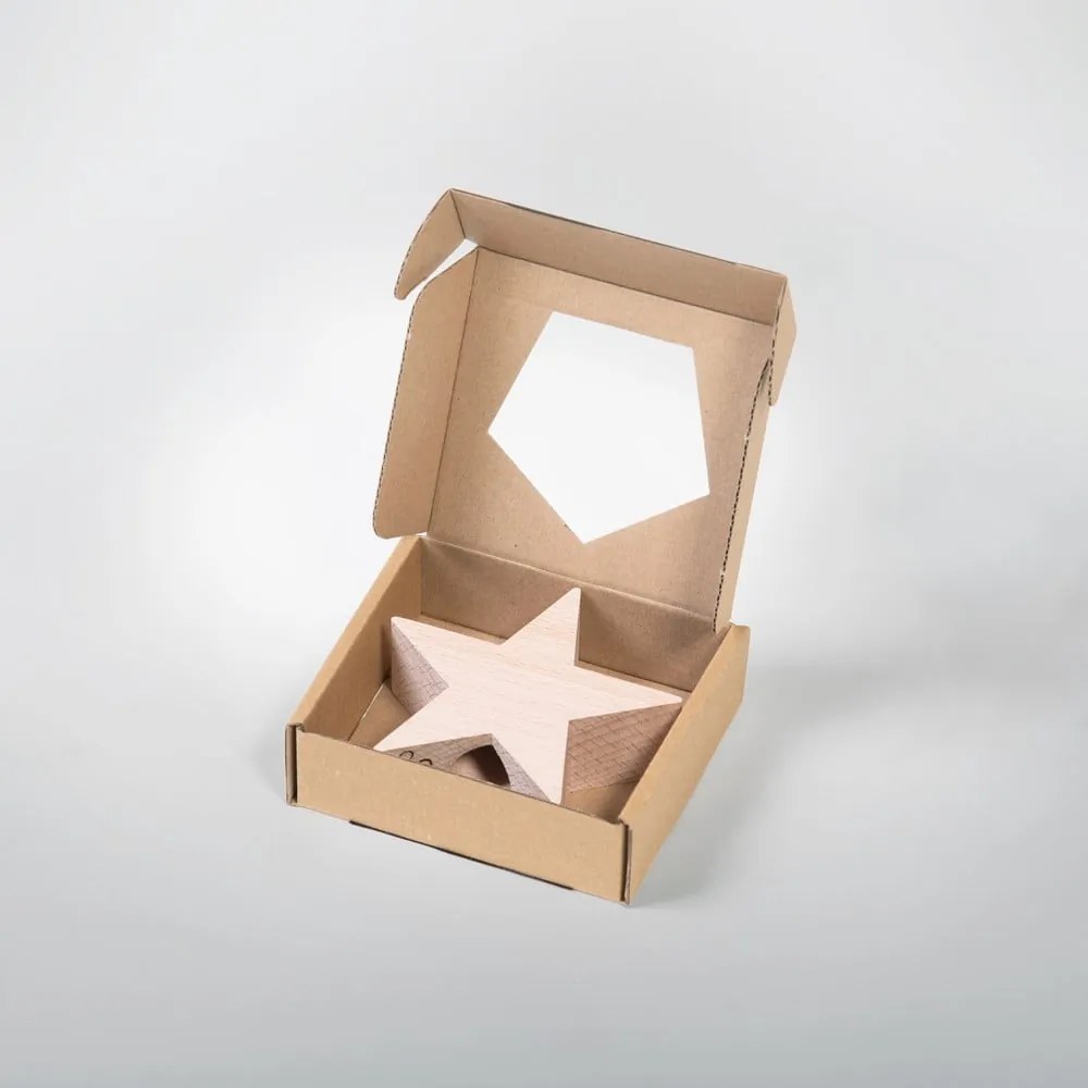 Steluță din lemn pentru brad de Crăciun Spira Small