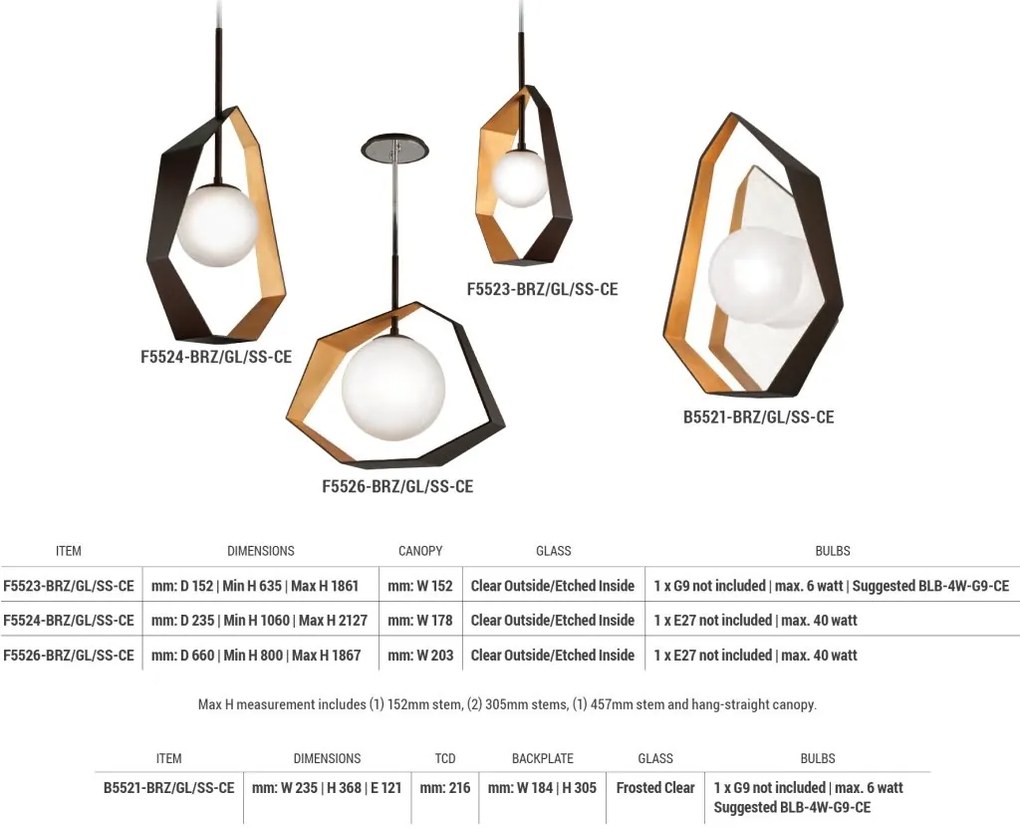 Pendul elegant realizat manual, design modern, ORIGAMI big