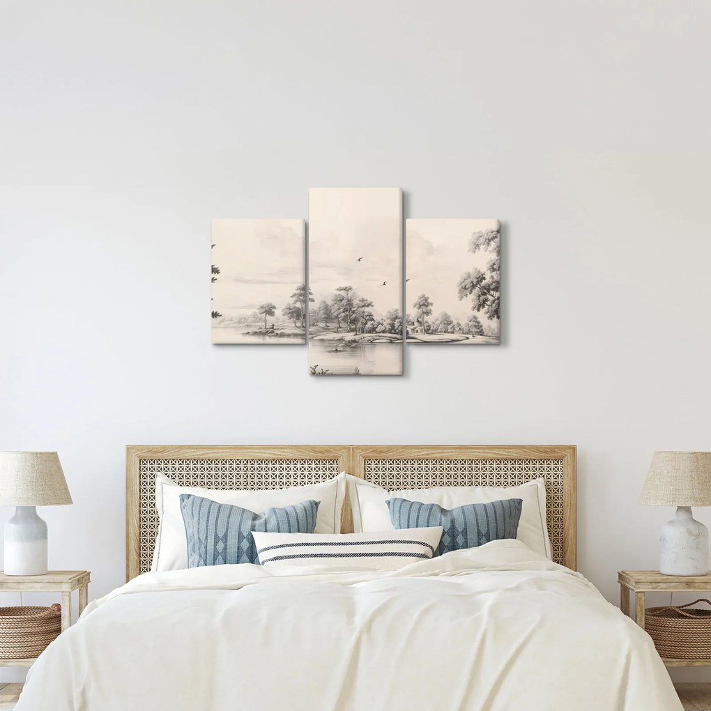 Tablou - Vintage peisaj desen peisaj (90x60 cm)