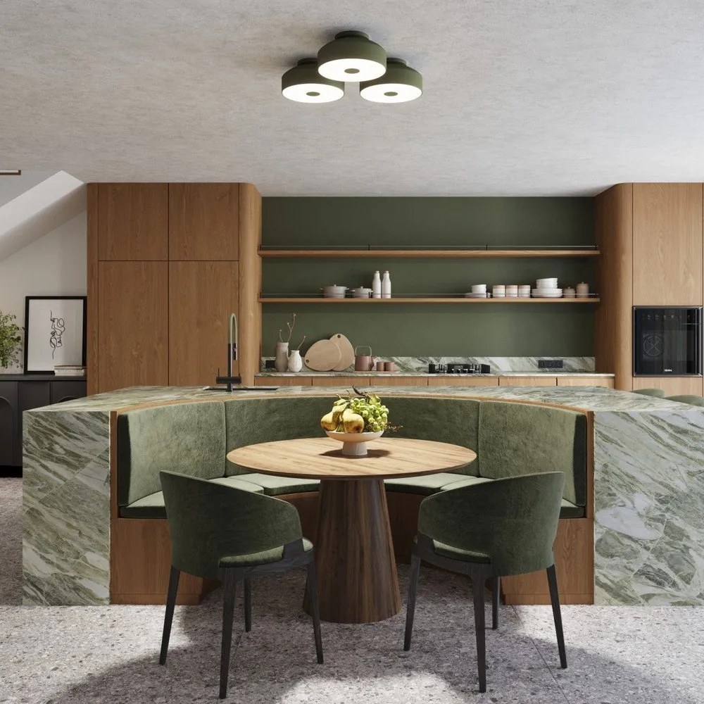 Plafonieră verde Blacko – Sollux