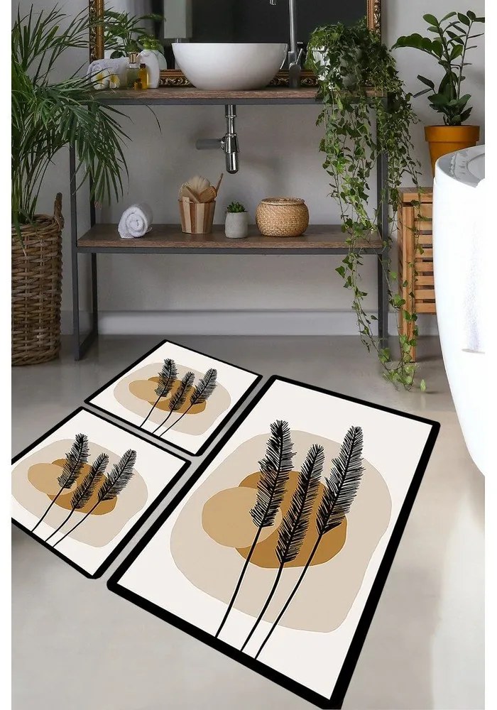 Covorașe de baie maro 3 buc. 60x100 cm Day Sunrise – Foutastic