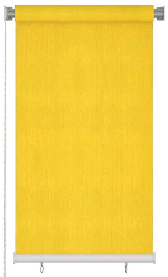 Jaluzea tip rulou de exterior, galben, 80x140 cm, HDPE Galben, 80 x 140 cm