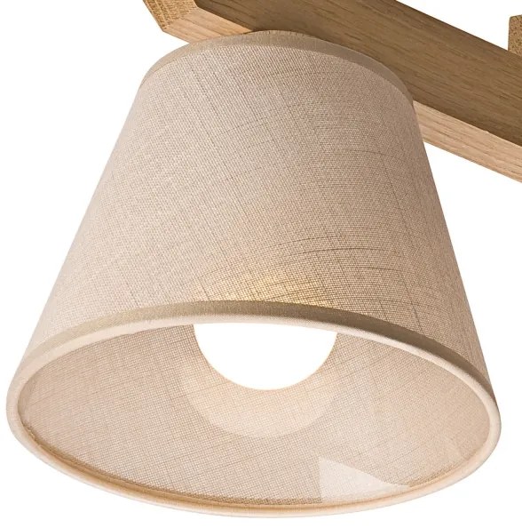 Lustr ANTONIO 3xE14/40W/230V, montaj plafon, stejar