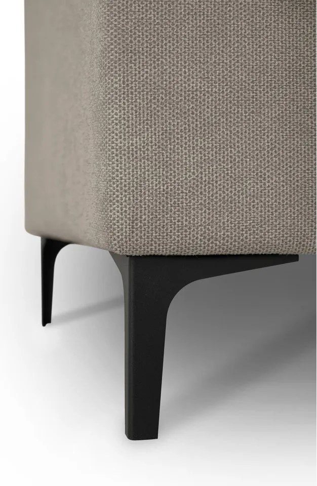 Colțar maro deschis cu tapițerie din chenille (cu colț pe partea stângă/în formă de "U") Fabian – Scandic