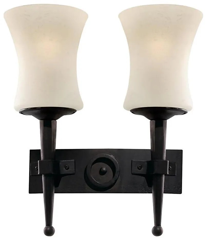 Aplică de perete Searchlight CARTWHEEL 0812-2BK 2xE27/60W/230V