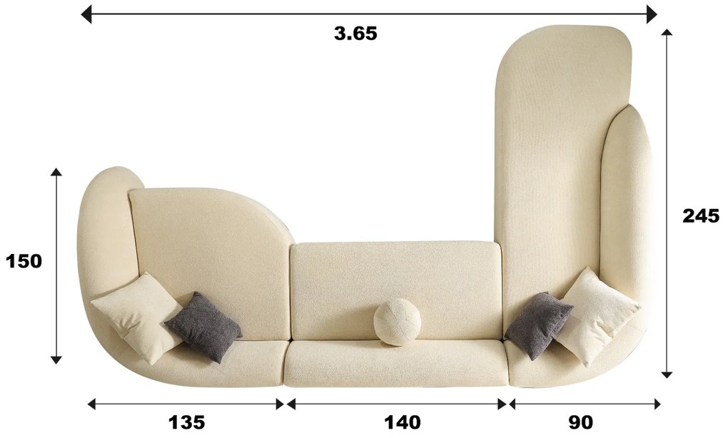 set coltar, canapea, fotoliu si minitaburet puf love corner (365x245)