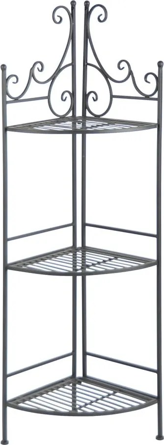 Suport metalic de colţ pentru ghivece Esschert Design, negru