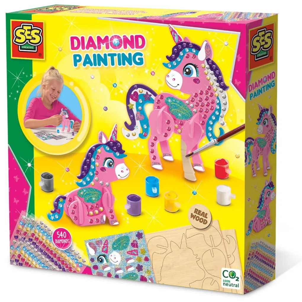 Set creativ - Pictura cu diamante Unicorn 3D