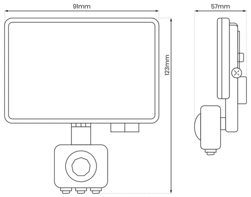 Proiector LED exterior cu senzor LED/10W/230V 5000K IP44