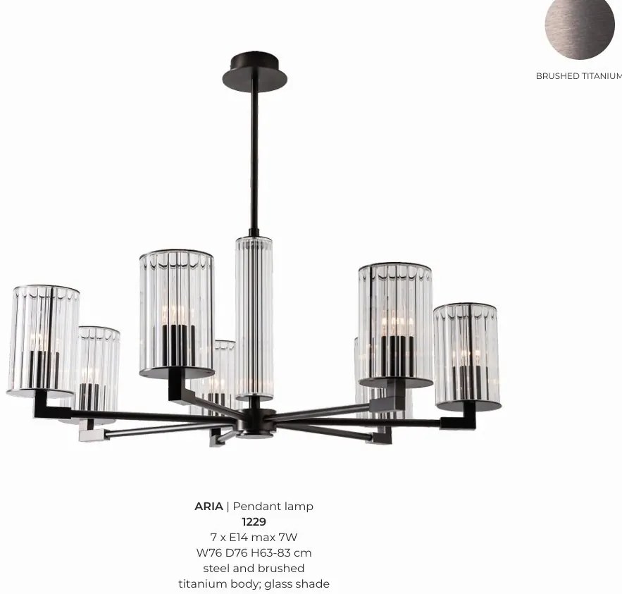 Candelabru design modern ARIA titan periat