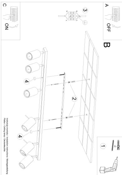 Spot LED ASMUS 6xGU10/7W/230V alb Brilagi