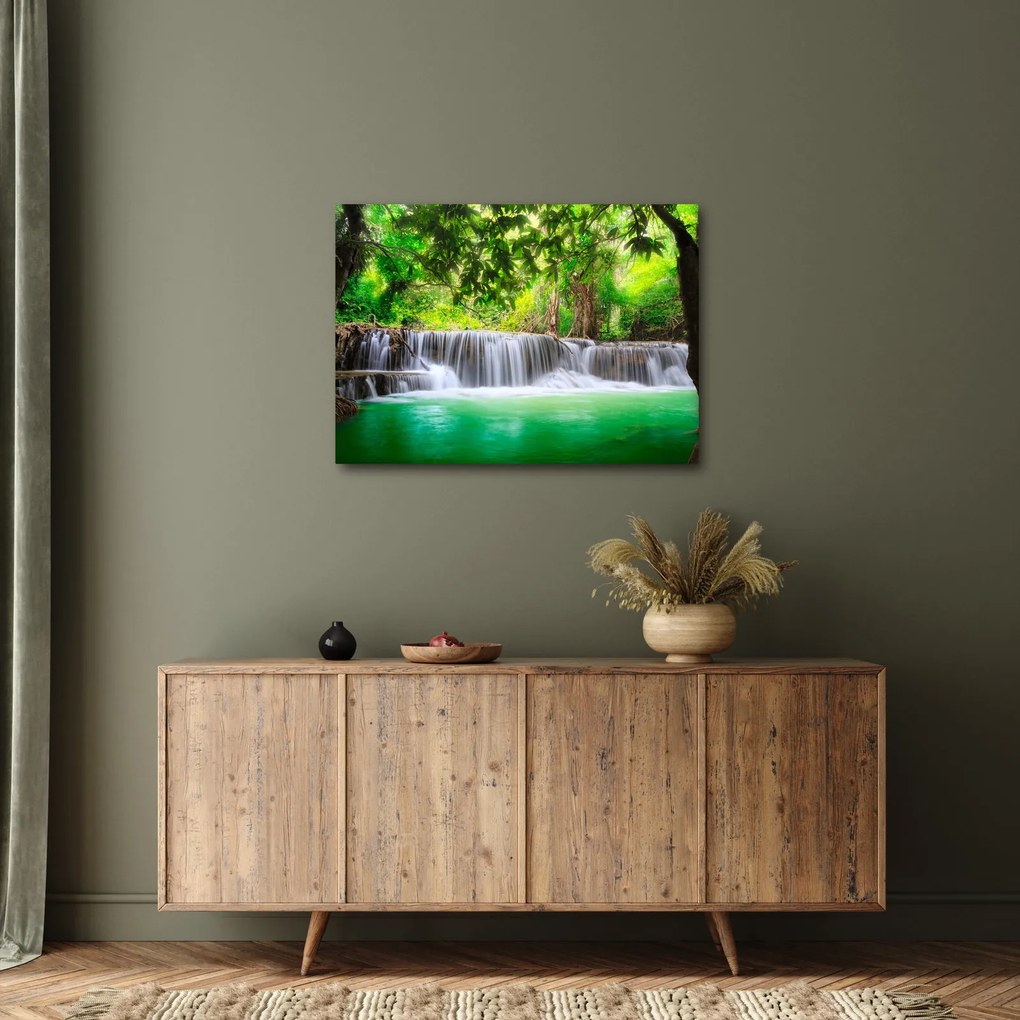 Tablou - cascada din Kanchanaburi, Thailanda (70x50 cm)