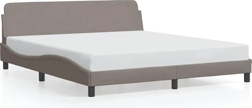vidaXL Cadru de pat, Dover, gri taupe, 180x200 cm, textil