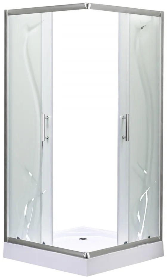 Cabină de duș pătrată Spirit BAMBOO 90x90, cu cădiță de duș acrilică armată