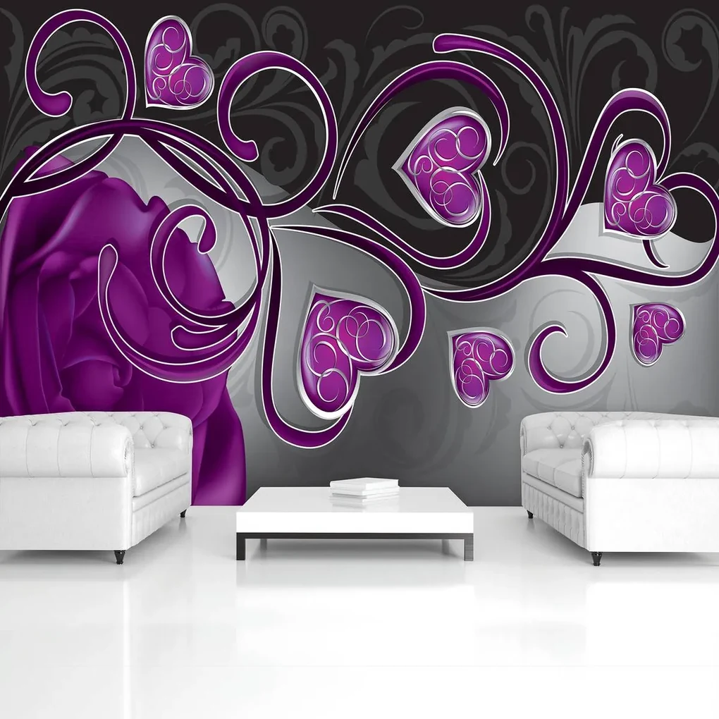Fototapet - Arta florală - abstract (152,5x104 cm), în 8 de alte dimensiuni noi