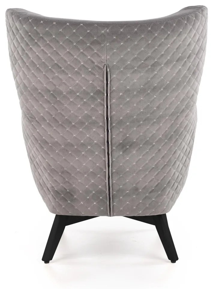 Fotoliu tapitat Marvel Velvet gri – H103 cm