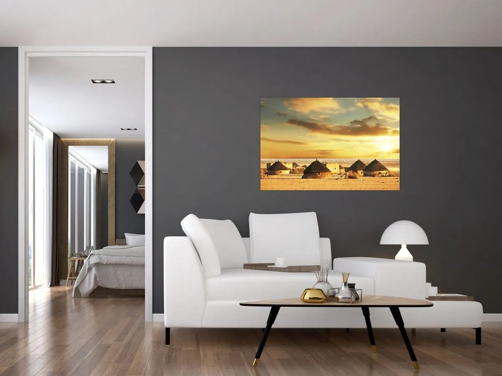 Tablou - Colibe în deșert (90x60 cm)