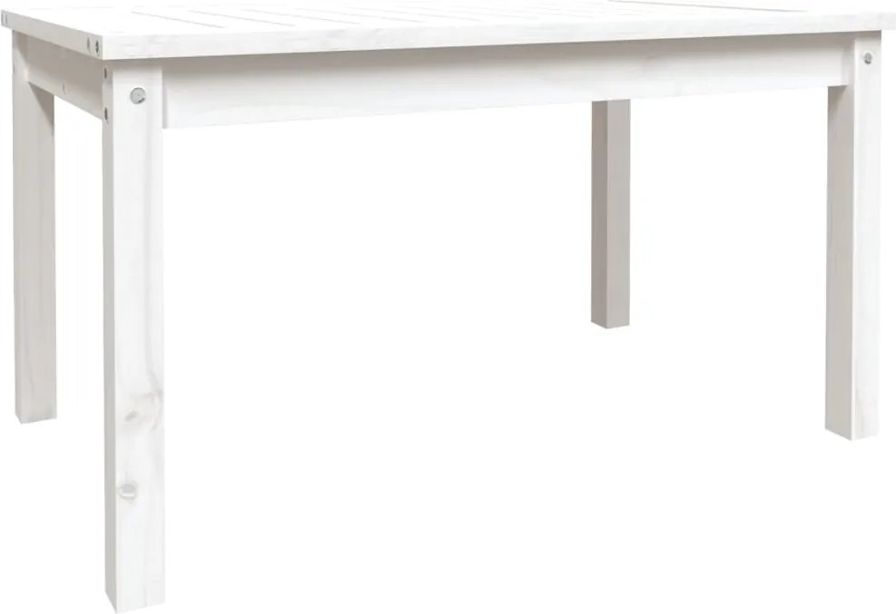 vidaXL Măsuță de grădină, alb, 82,5x50,5x45 cm, lemn masiv de pin