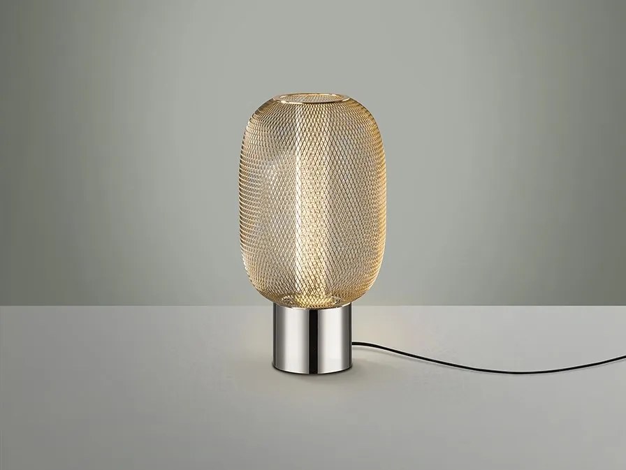 Veioza LED design modern Micron crom/auriu
