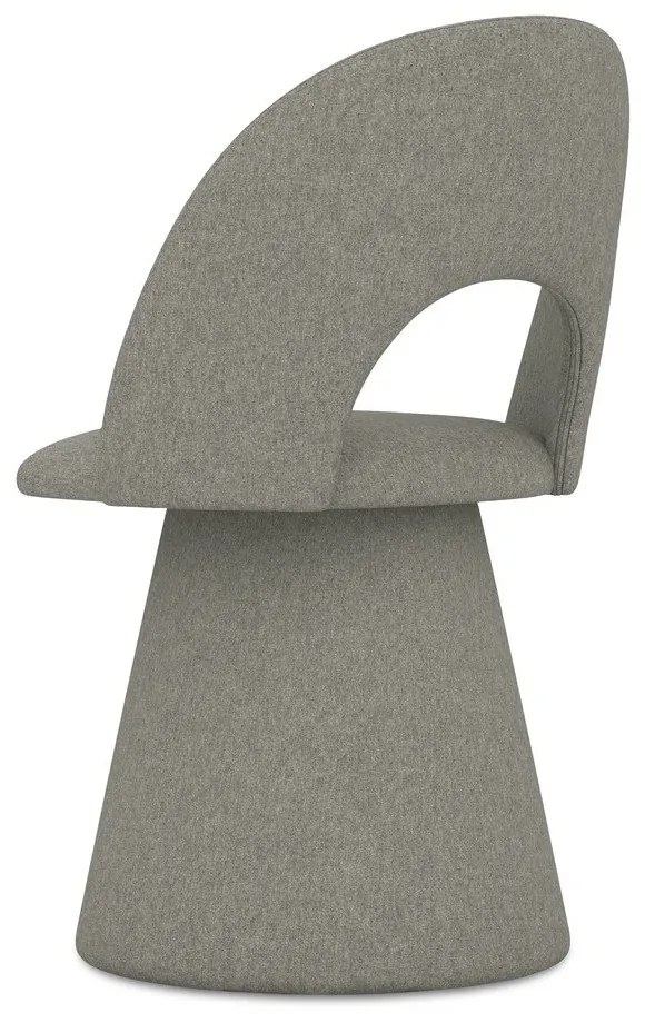 Scaun de sufragerie gri tapițat Kalo – Makamii
