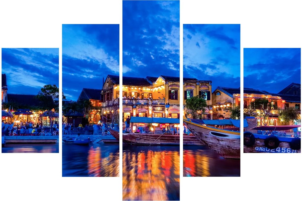Tablou - Orașul de noapte Hoi An, Vietnam (150x105 cm)