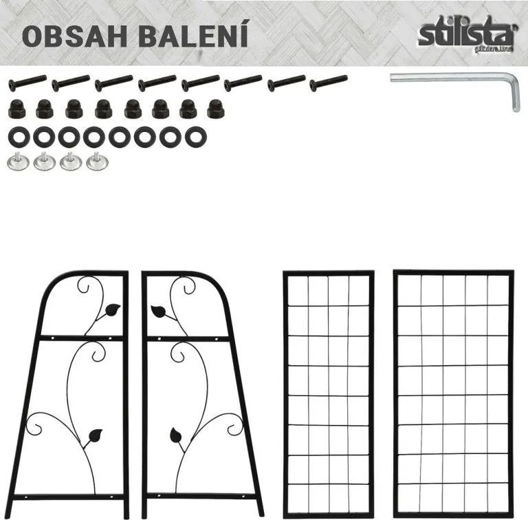 STILISTA Suport pentru plante, 61,5 x 61,5 x 29 cm, oțel