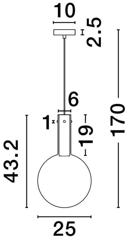Pendul LED stil modern NOSTOS albastru