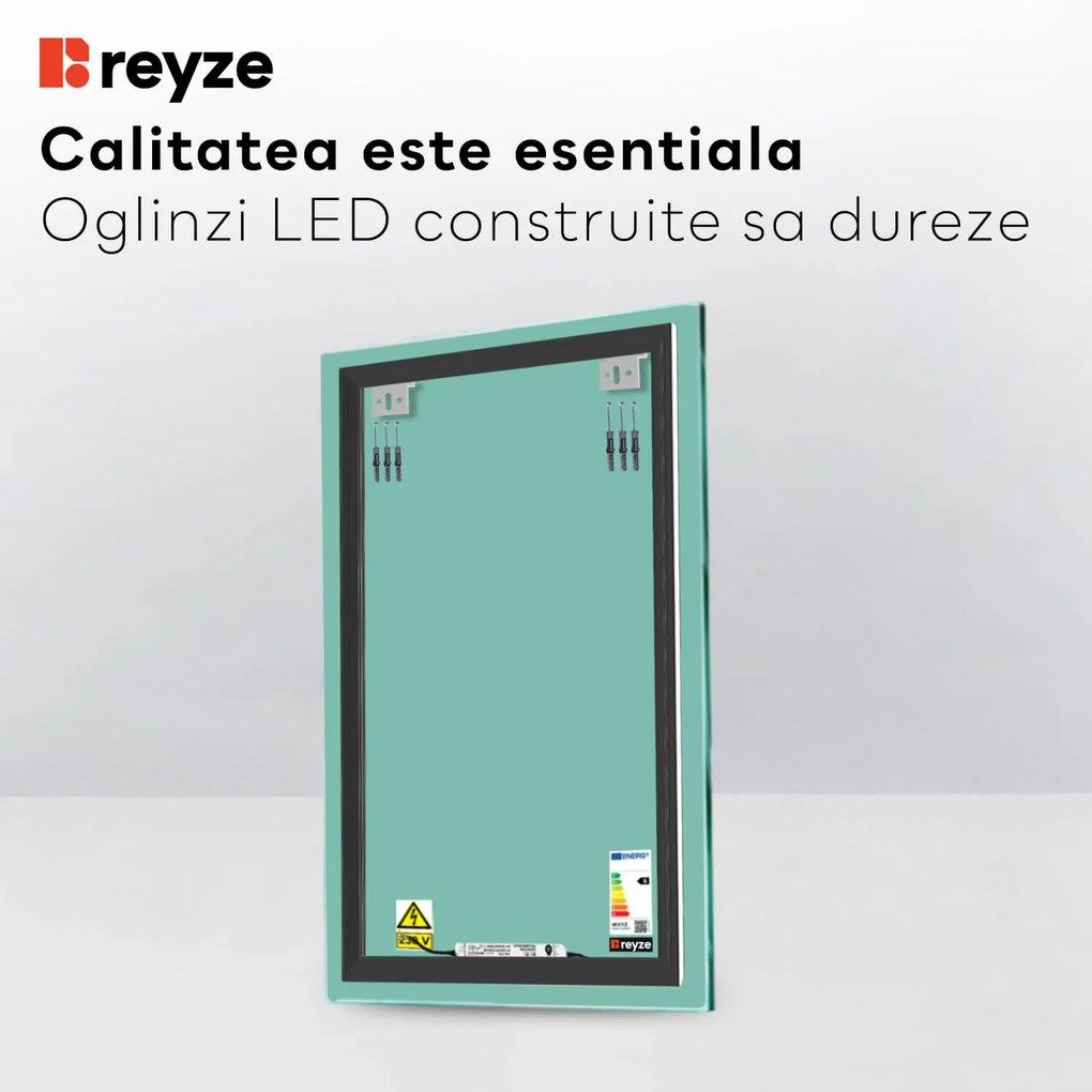 Oglinda LED verticala cu lumina LED neutra Gama Ambient Model 2 fara b
