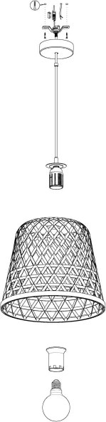 Eglo 43113 - Lustră pe cablu KIRKCOLM 1xE27/60W/230V