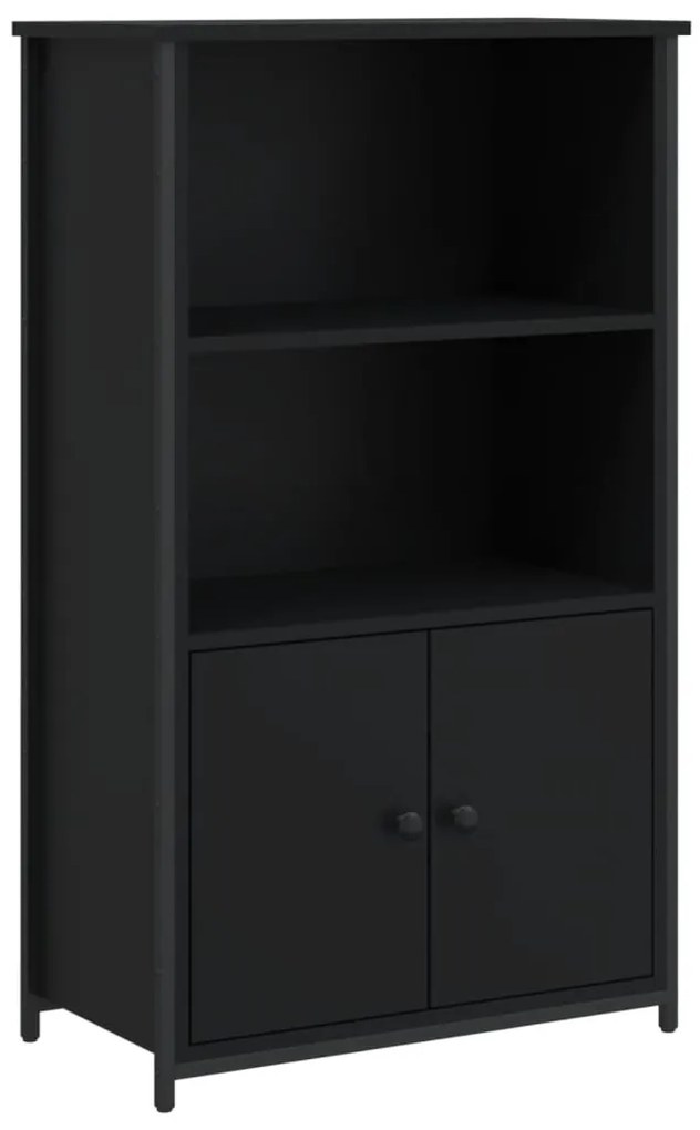 vidaXL Dulap înalt, negru, 62x32x103,5 cm, lemn compozit