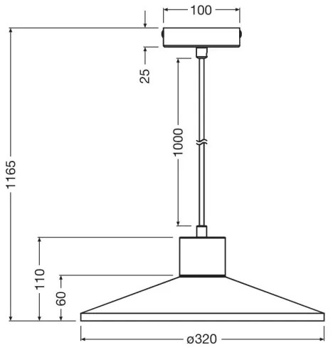 Lustră pe cablu Ledvance DECOR ipsos 1xE27/25W/230V d. 32 cm ipsos alb