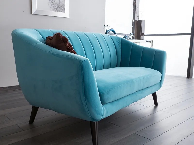 Canapea catifea, 2 locuri Culoare Verde / Wenge ELITE 2 VELVET