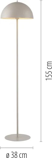 Schöner Wohnen 11727-39 - Lampă de podea ALI 1xE27/25W/230V gri