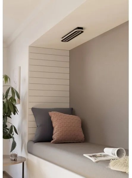 Plafonieră LED dimabilă Eglo 901243 MACCHIONI LED/20W/230V negru + telecomandă