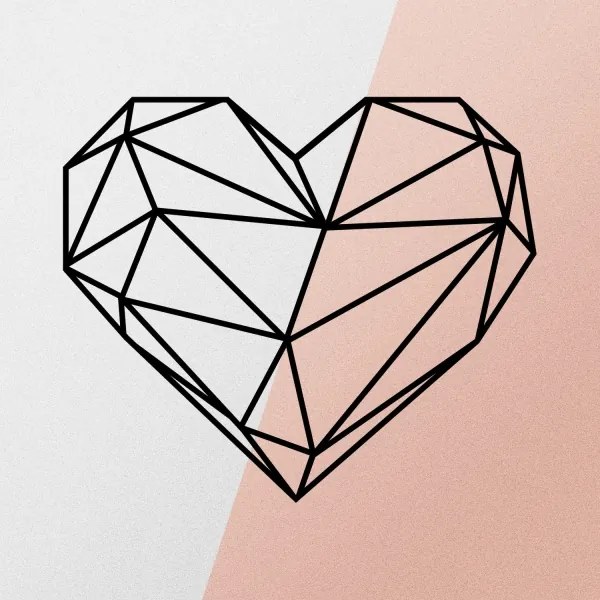 Decorațiune de perete 47x40 cm metal inimă