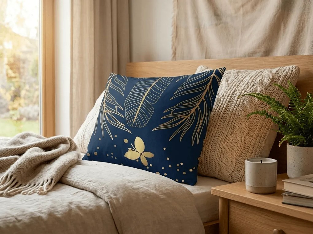 Fața de pernă din microfibra VISATA 70x90 cm, neagra
