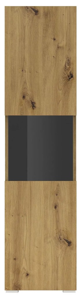 Vitrină Avernic Typ 05 (negru + Stejar artisan). 1042054