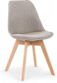Scaun tapitat cu stofa, cu picioare din lemn K303 Light Grey, l48xA54xH83 cm