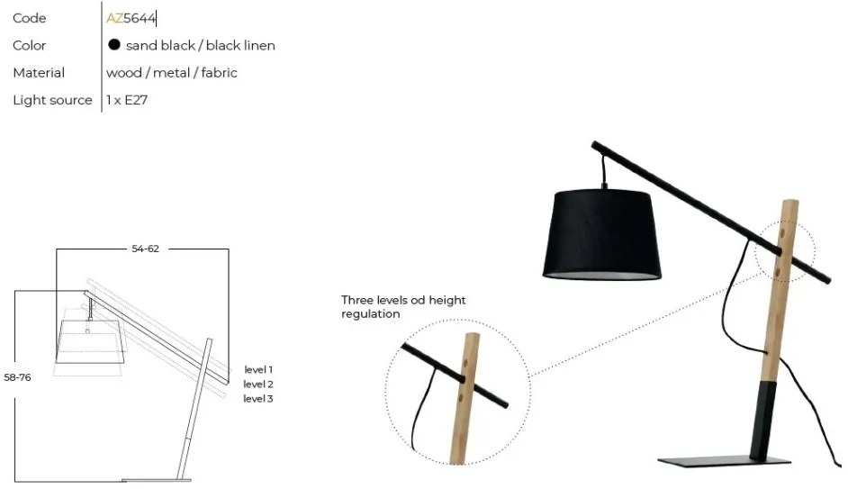 Veioza/Lampa de masa design decorativ GARDA