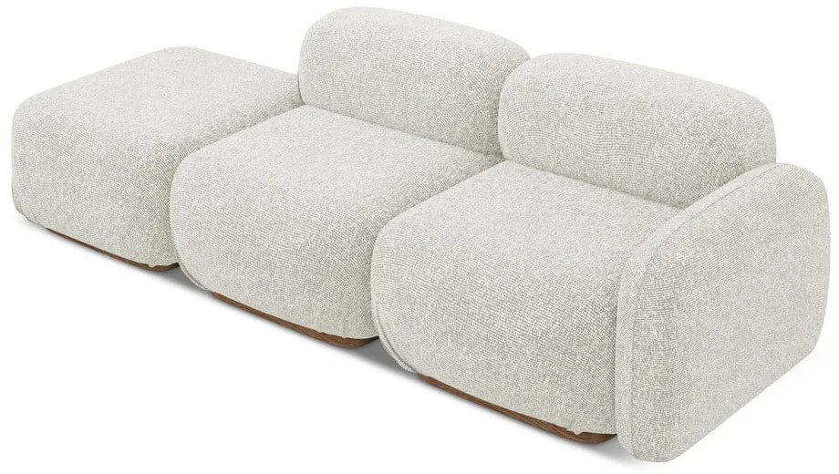 Șezlong modular crem (cu colț pe partea dreaptă) Ailani – Makamii