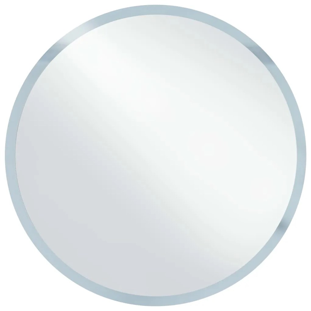 Oglinda cu LED de baie, vidaXL, Aluminiu, 80 cm, Argintiu
