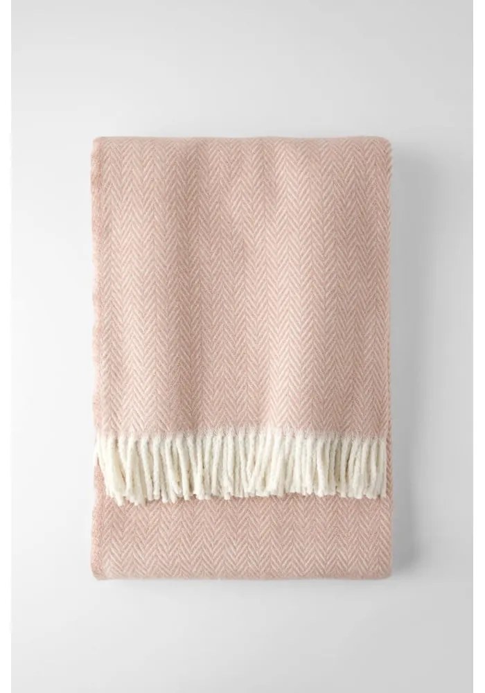 Pled din amestec de bumbac Euromant Skyline, 140 x 180 cm, roz