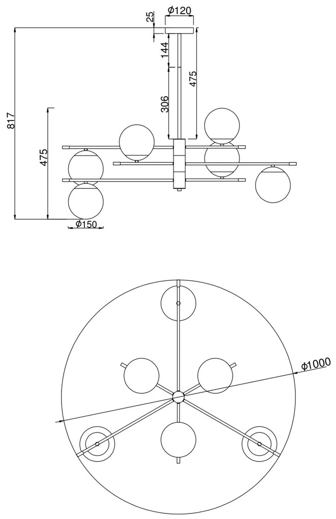 Candelabru Nostalgia Maytoni E14, Auriu, MOD048PL-06G, Germania