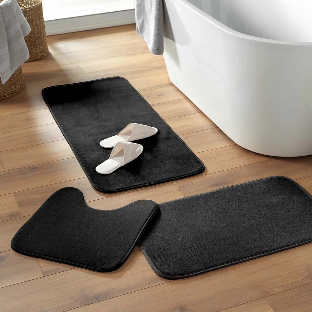 Covoraș de baie negru pentru WC 45x45 cm Vitamine – douceur d'intérieur