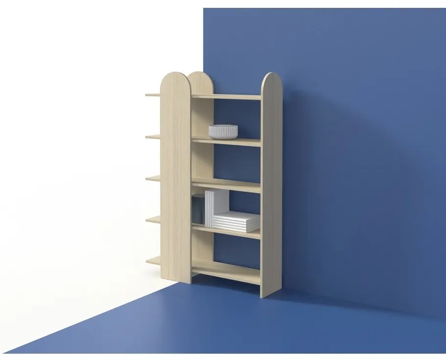 Bibliotecă cu aspect de lemn de stejar 112x175 cm Venice - TemaHome