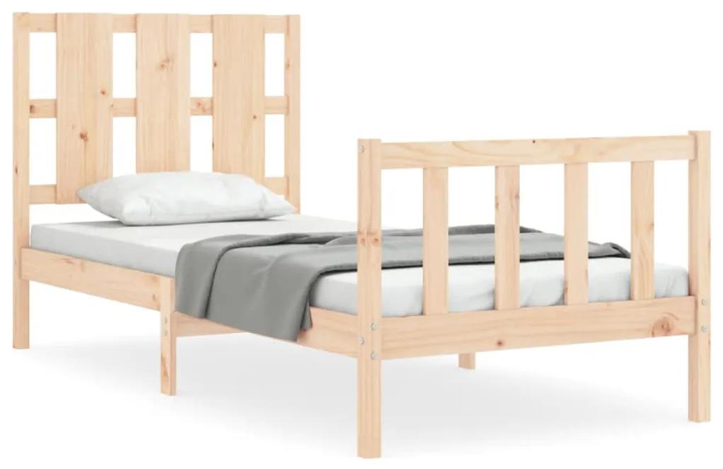 3192216 vidaXL Cadru de pat cu tăblie, 90x200 cm, lemn masiv
