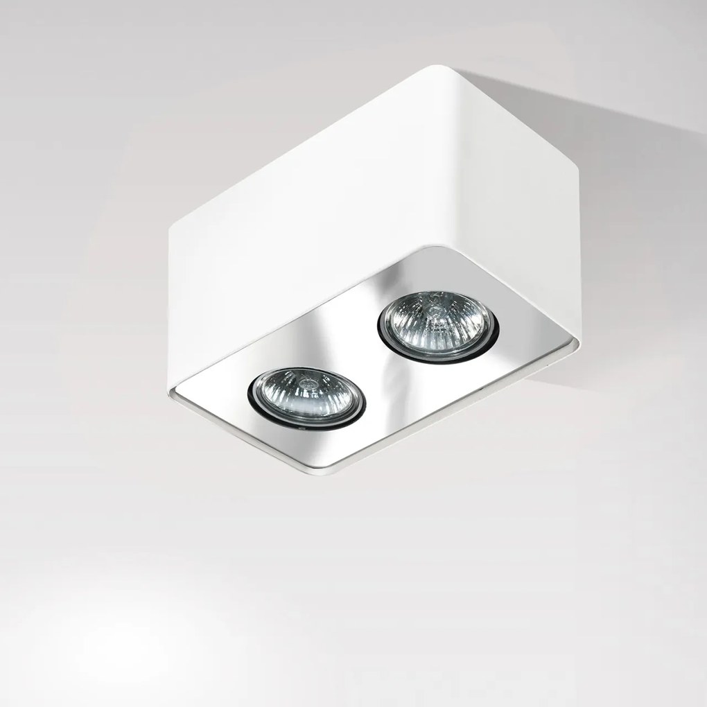 Spot aplicat tavan/plafon stil modern Nino 2 White/Chrom